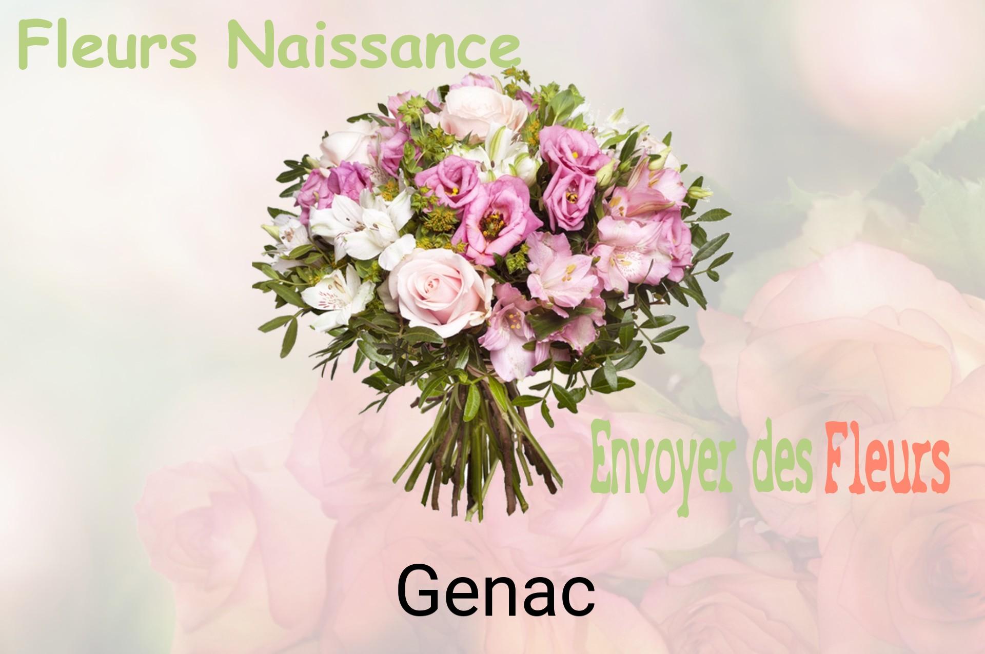 Bouquet de fleurs de naissance livré à Genac